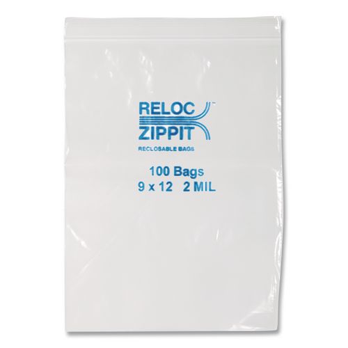 Image of BagCo MGP MGZ2P0912 Zippit Resealable Bags, 2 Mil, 9" X 12", Clear, 1,000/carton