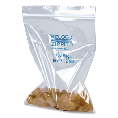 Image of BagCo MGP MGZ2P1013 Zippit Resealable Bags, 2 Mil, 10" X 13", Clear, 1,000/carton