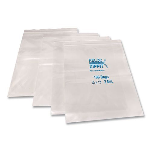 Image of BagCo MGP MGZ2P1013 Zippit Resealable Bags, 2 Mil, 10" X 13", Clear, 1,000/carton