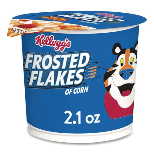 Image of Kellogg's® KEE12468 Breakfast Cereal, Frosted Flakes, Single-Serve 2.1 Oz Cup, 6/box