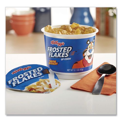 Image of Kellogg's® KEE12468 Breakfast Cereal, Frosted Flakes, Single-Serve 2.1 Oz Cup, 6/box