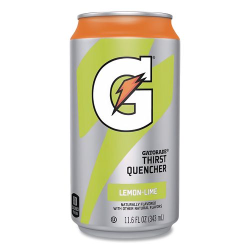 Image of Gatorade® QUA00901 Thirst Quencher Can, Lemon-Lime, 11.6oz Can, 24/carton
