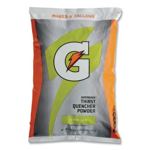 Image of Gatorade® QUA03967 Original Powdered Drink Mix, Lemon-Lime, 51oz Packets, 14/carton