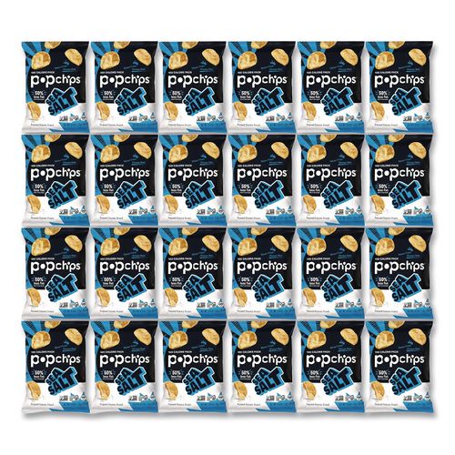 Image of popchips® SMC71100 Potato Chips, Sea Salt Flavor, 0.8 Oz Bag, 24/carton