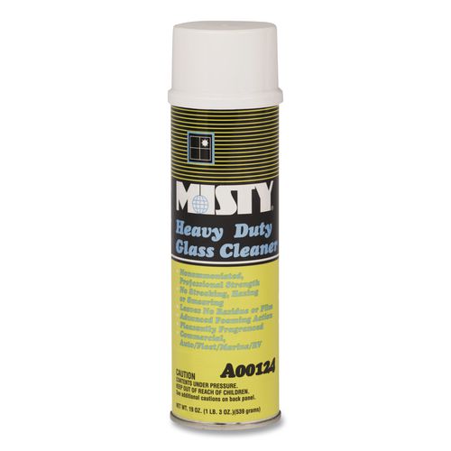 Image of Misty® 1001482 Heavy-Duty Glass Cleaner, Citrus, 19 oz Aerosol Spray, 12/Carton