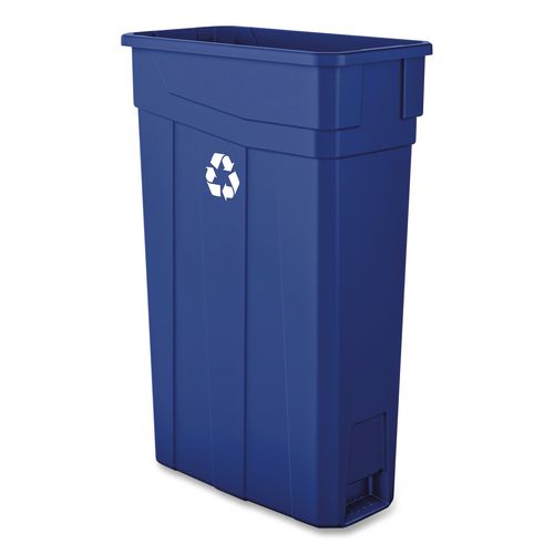 Image of Boardwalk® TCN2030BLR Slim Recycling Container, 23 gal, Polypropylene, Blue