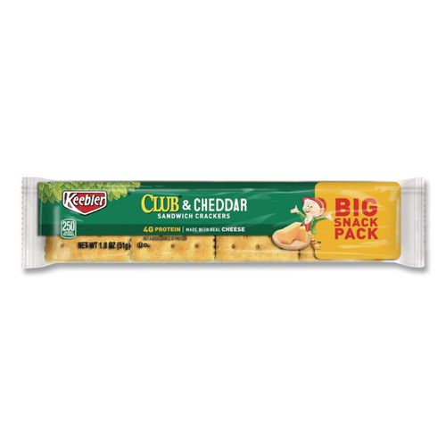 Image of Keebler® KEE21161 Sandwich Cracker, Club And Cheddar, 8 Cracker Snack Pack, 12/box
