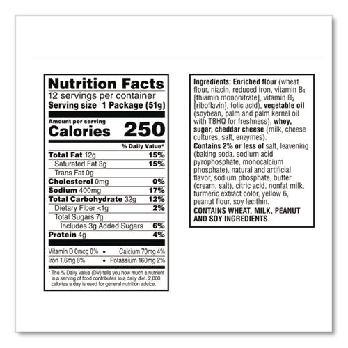 Image of Keebler® KEE21161 Sandwich Cracker, Club And Cheddar, 8 Cracker Snack Pack, 12/box