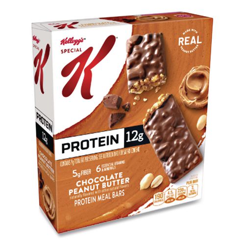 Image of Kellogg's® KEE29189 Special K Protein Meal Bar, Chocolate/Peanut Butter, 1.59 oz Bar, 8/Box