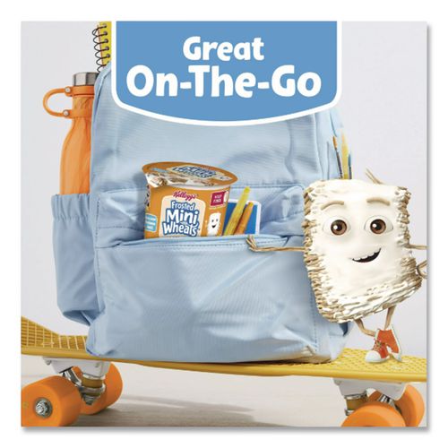 Image of Kellogg's® KEE42798 Breakfast Cereal, Frosted Mini Wheats, Single-Serve 2.5 oz Cup, 6/Box