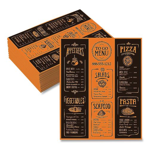 Image of Neenah Paper 26721 Exact Brights Paper, 20 lb Bond Weight, 8.5 x 11, Bright Orange, 500/Ream