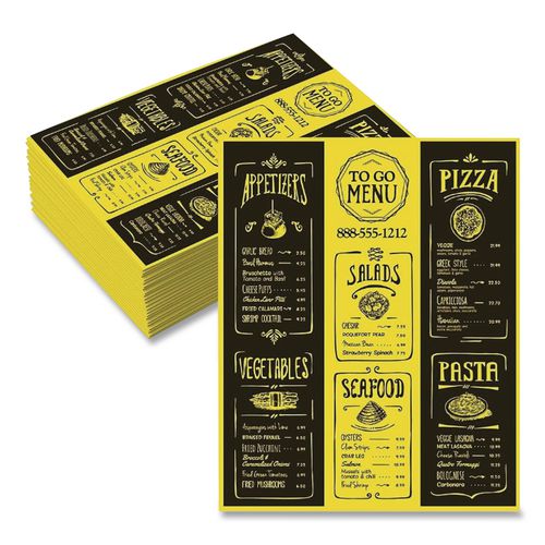 Image of Neenah Paper 26701 Exact Brights Paper, 20 lb Bond Weight, 8.5 x 11, Bright Yellow, 500/Ream