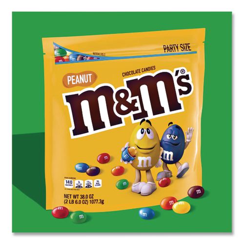 Image of M & M's® 55116 Milk Chocolate Candies, Milk Chocolate And Peanuts, 38 Oz Bag