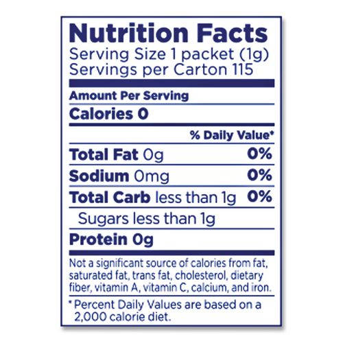 Image of Equal® 20015448 Zero Calorie Sweetener, 0.04 oz Packet, 500/Box