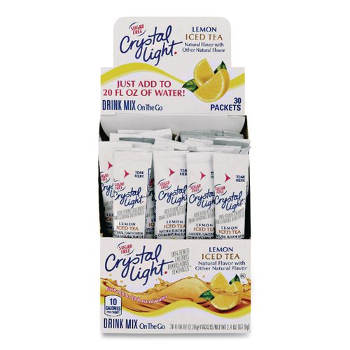 Image of Crystal Light® GEN00757 On the Go, Iced Tea, 0.16 oz Packets, 30/Box