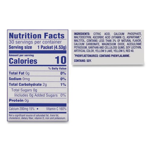 Image of Crystal Light® GEN00504 On the Go, Sunrise Orange, 0.16 oz Packets, 30/Box
