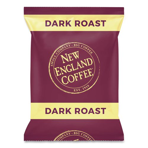 Image of New England® Coffee 026190 Coffee Portion Packs, French Dark Roast, 2.5 Oz Pack, 24/box