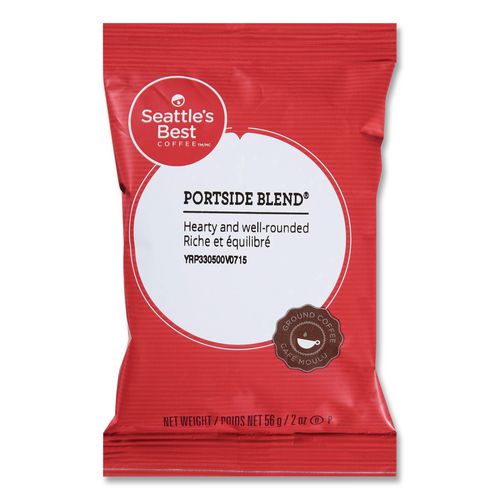 Image of Seattle's Best 12420871 Premeasured Coffee Packs, Portside Blend, 2.1 oz Packet, 72/Carton