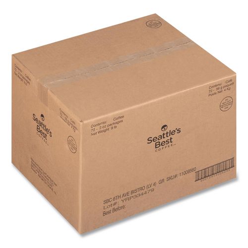 Image of Seattle's Best 12420873 Premeasured Coffee Packs, 6th Avenue Bistro, 2.1 oz Packet, 72/Carton