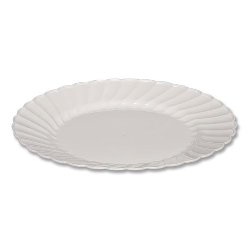 Image of WNA WNA RSCW91512W Classicware Plastic Dinnerware, Plates, 9" Dia, White, 12/bag, 15 Bags/carton