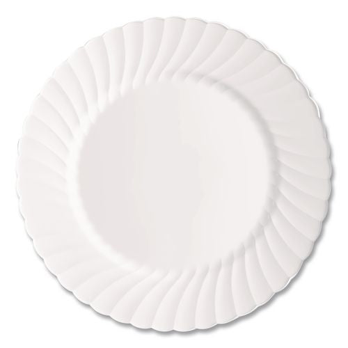 Image of WNA WNA RSCW91512W Classicware Plastic Dinnerware, Plates, 9" Dia, White, 12/bag, 15 Bags/carton