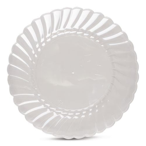 Image of WNA RSCW91512 Classicware Plastic Plates, 9" Dia, Clear, 12/pack, 15 Packs/carton