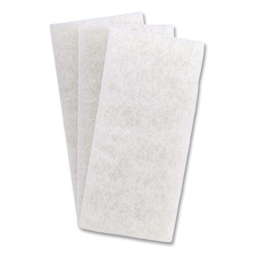 Image of 3M 8440 Doodlebug White Utility and Burnish Pads, 4.62 x 10, White, 10/Carton