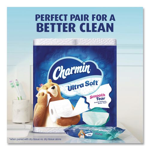 Image of Charmin® 80841801 Ultra Soft Bathroom Tissue, Mega Roll, Septic Safe, 2-Ply, White, 208 Sheets/Roll, 12 Rolls/Pack, 5 Packs/Carton