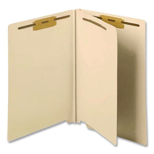 Image of Medical Arts Press® 52353B End Tab Classification Folders, Straight Tab, Expands 0.75", 1 Divider, 4 Fasteners, Letter Size, Manila, 200/Box