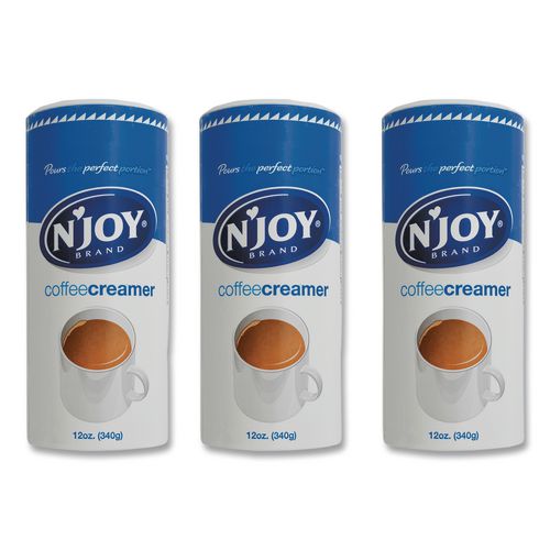 Image of N'Joy NJO 94255 Non-Dairy Coffee Creamer, Original, 12 Oz Canister, 3/pack