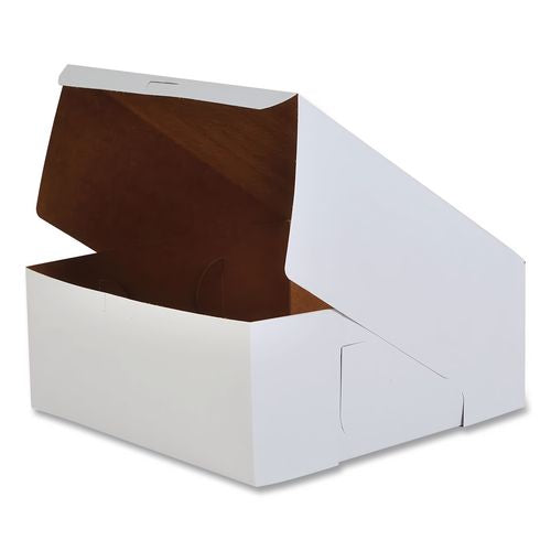 Image of SCT® SCH 0989 White One-Piece Non-Window Bakery Boxes, 12 x 12 x 6, White, Paper, 50/Carton