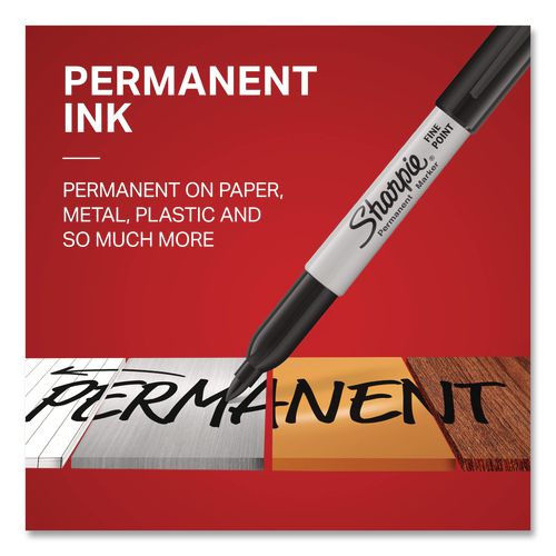 Image of Sharpie® 30665 Fine Tip Permanent Marker, Fine Bullet Tip, Black, 5/pack