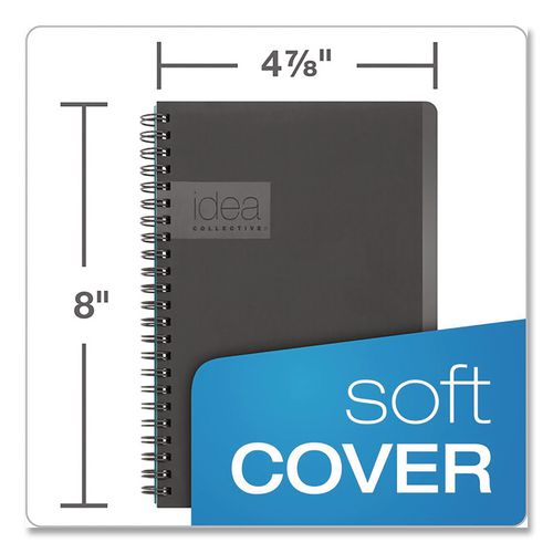 Image of Oxford 57010IC Idea Collective Professional Notebook, 1-Subject, Medium/College Rule, Gray Cover, (80) 8 x 4.87 Sheets