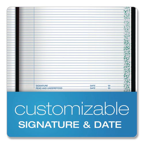 Image of Boorum & Pease® L21-300-R Laboratory Notebook, Data/Lab-Record Format, Black/Red Cover, (300) 10.38 x 8.13 Sheets