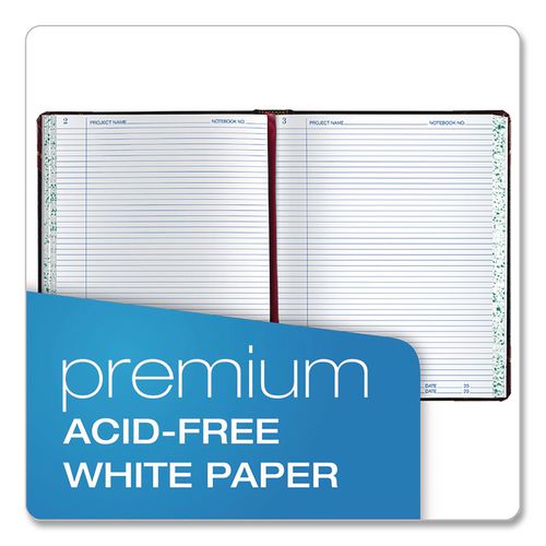 Image of Boorum & Pease® L21-300-R Laboratory Notebook, Data/Lab-Record Format, Black/Red Cover, (300) 10.38 x 8.13 Sheets