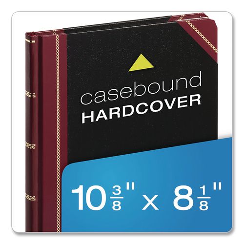 Image of Boorum & Pease® L21-300-R Laboratory Notebook, Data/Lab-Record Format, Black/Red Cover, (300) 10.38 x 8.13 Sheets