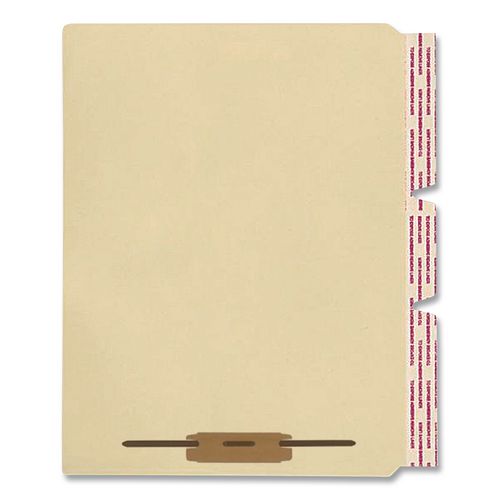 Image of Medical Arts Press® 52355 Card Stock Classification Folder Divider, 2 Fasteners, Letter Size, Manila, 100/Box