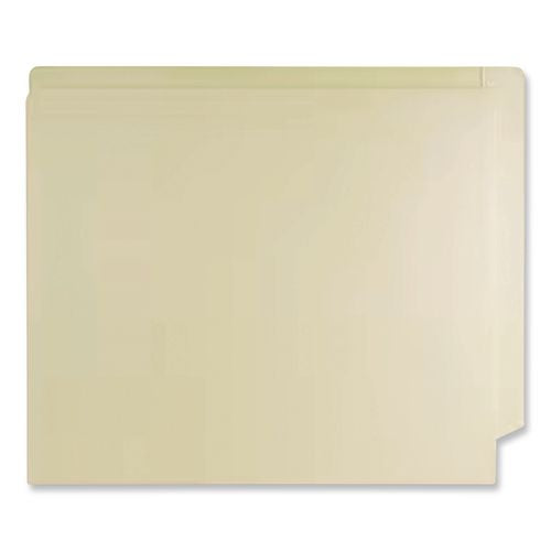 Image of Medical Arts Press® 52408 Slash Pocket End Tab Fastener Folders, Straight Tab, 1 Spine-Oriented Fastener, Letter Size, Manila, 50/Box