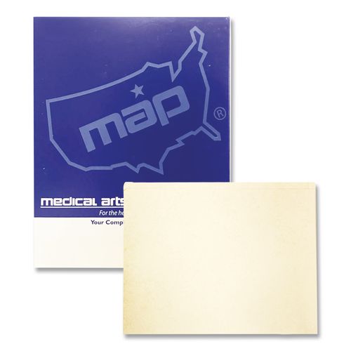 Image of Medical Arts Press® 52414 End-Tab File Folder with Mylar Spine, Straight Tabs, Letter Size, 0.75" Expansion, Manila, 50/Box