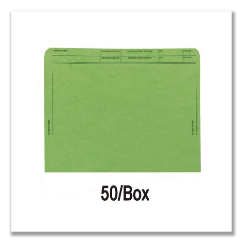 Image of Medical Arts Press® 59547GN Patient File Pocket, Letter Size, Green, 50/Box