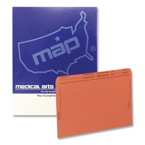 Image of Medical Arts Press® 59547OR Patient File Pocket, Letter Size, Orange, 50/Box