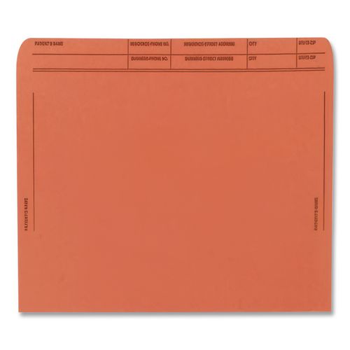 Image of Medical Arts Press® 59547OR Patient File Pocket, Letter Size, Orange, 50/Box