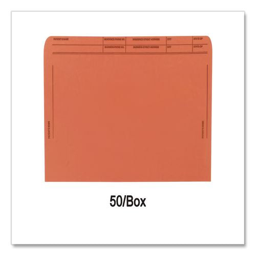Image of Medical Arts Press® 59547OR Patient File Pocket, Letter Size, Orange, 50/Box