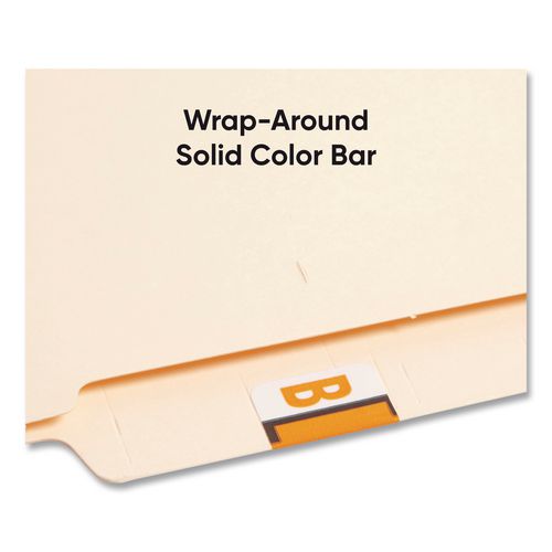 Image of Smead 67072 A-Z Color-Coded End Tab Filing Labels, B, 1 X 1.25, White, 500/roll