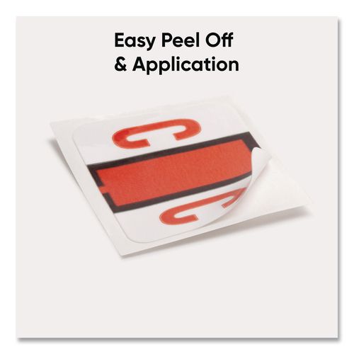 Image of Smead 67073 A-Z Color-Coded End Tab Filing Labels, C, 1 X 1.25, White, 500/roll