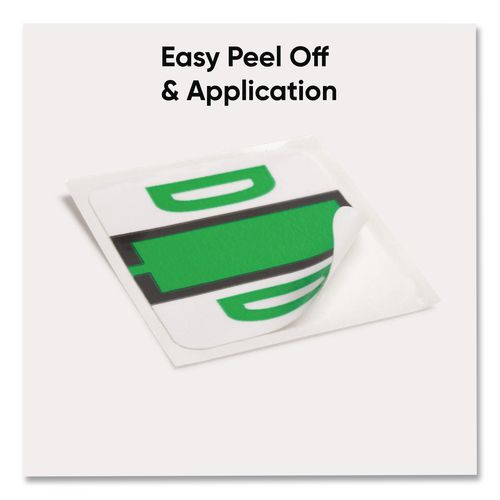 Image of Smead 67074 A-Z Color-Coded End Tab Filing Labels, D, 1 X 1.25, White, 500/roll