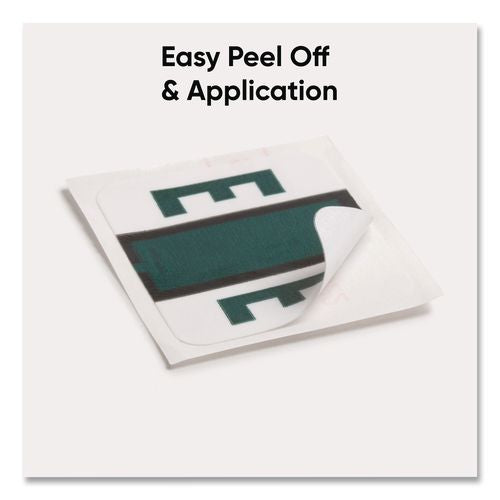 Image of Smead 67075 A-Z Color-Coded End Tab Filing Labels, E, 1 X 1.25, White, 500/roll