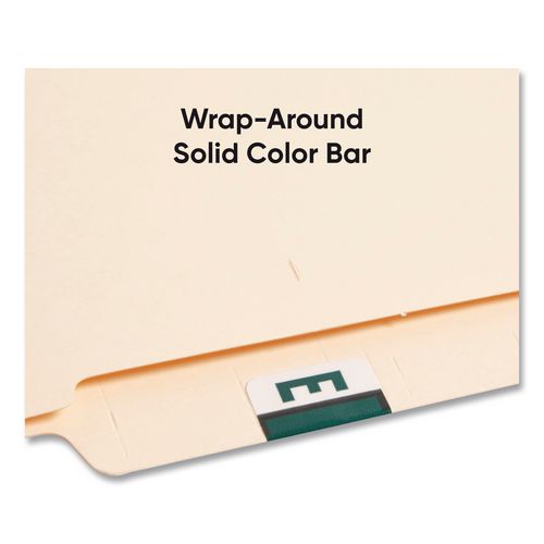 Image of Smead 67075 A-Z Color-Coded End Tab Filing Labels, E, 1 X 1.25, White, 500/roll