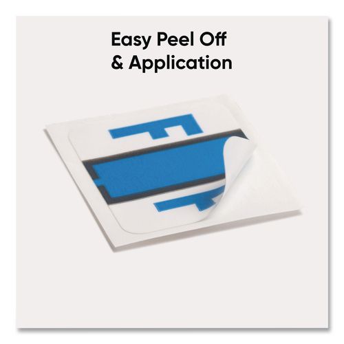 Image of Smead 67076 A-Z Color-Coded End Tab Filing Labels, F, 1 X 1.25, White, 500/roll