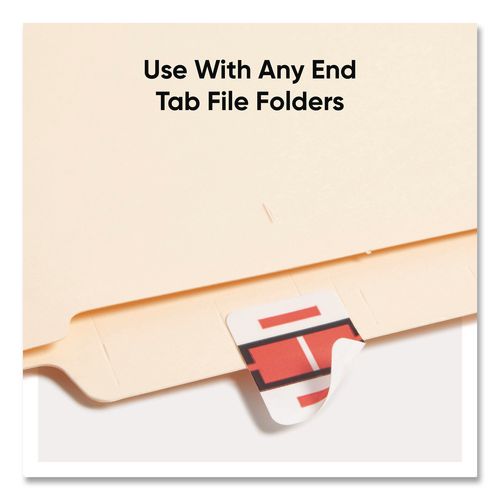 Image of Smead 67079 A-Z Color-Coded End Tab Filing Labels, I, 1 X 1.25, White, 500/roll